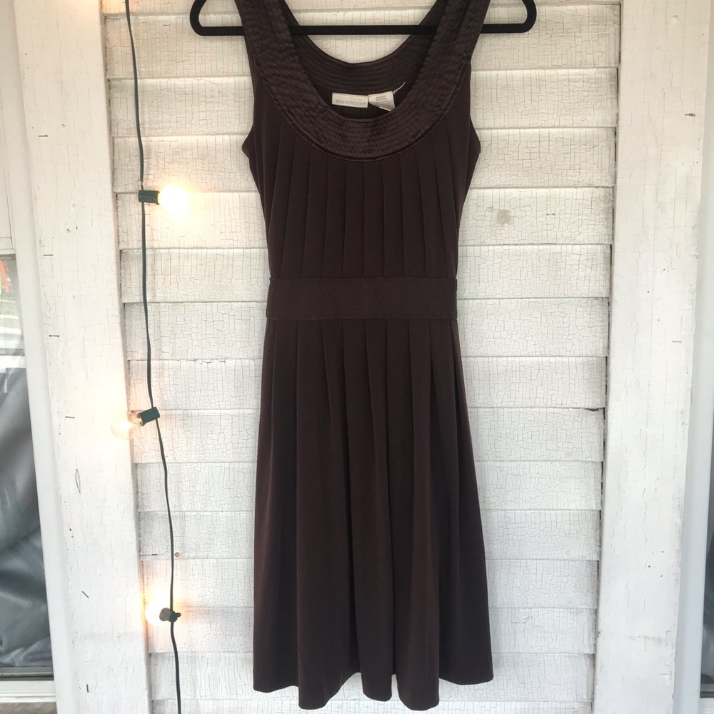 💸Chocolate Brown Jersey Tie Back Dress